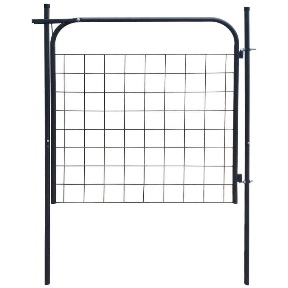 Sodo tvoros vartai 100 x 100 cm, antracito spalvos