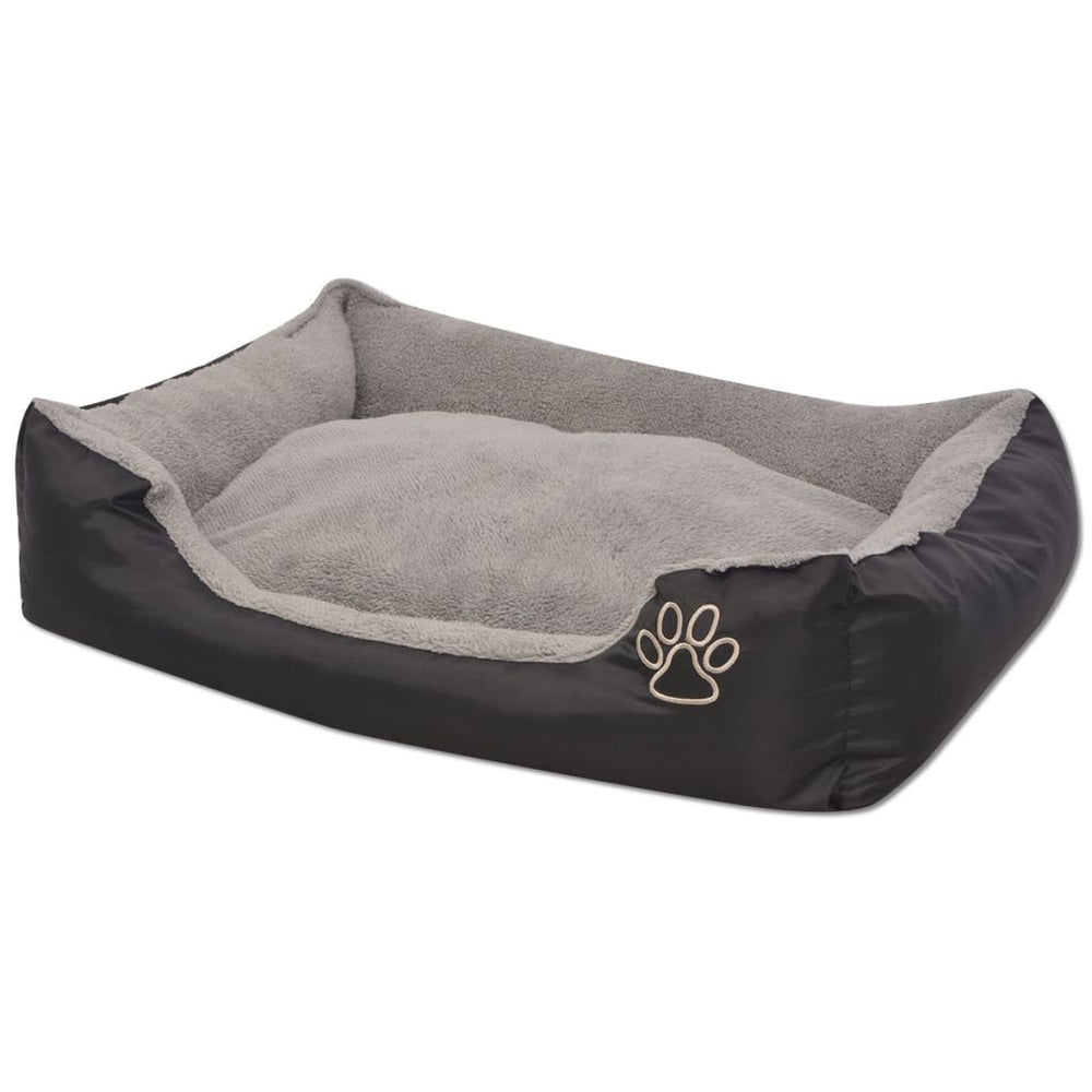 Šuns guolis su minkšta pagalvėle, dydis XL, juodas