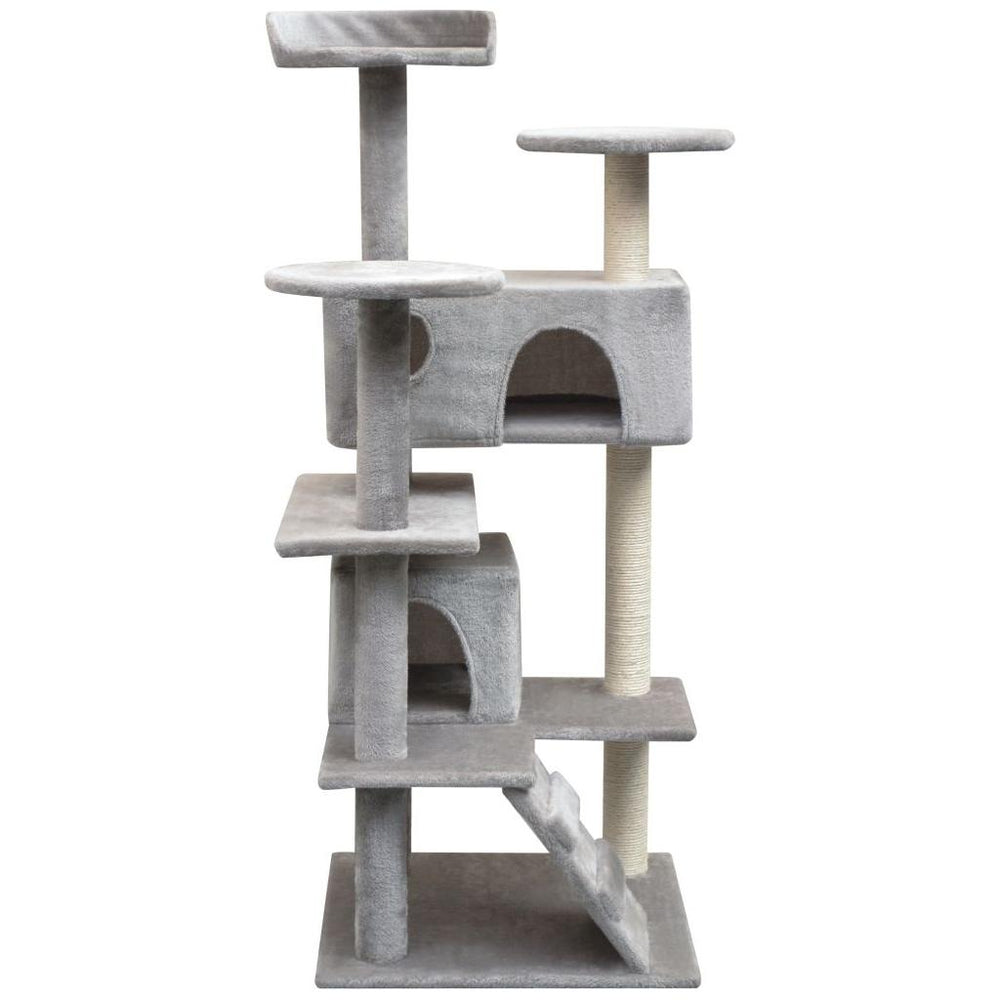 Draskyklė katėms su stovais iš sizalio, 125 cm, pilka