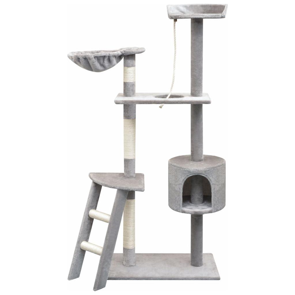 Draskyklė katėms su stovais iš sizalio, 150cm, pilka