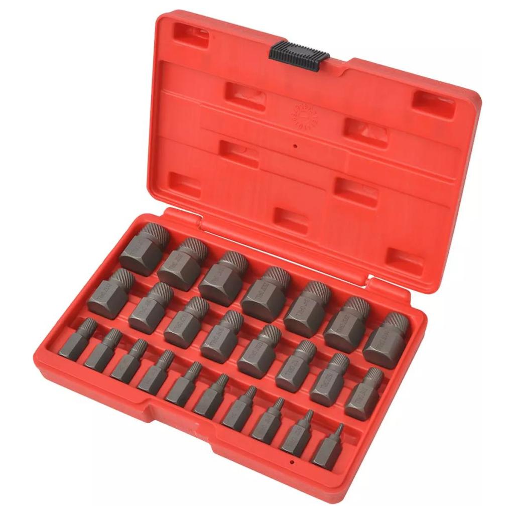 25 dalių varžtų išsukėjų Spline rinkinys, plienas