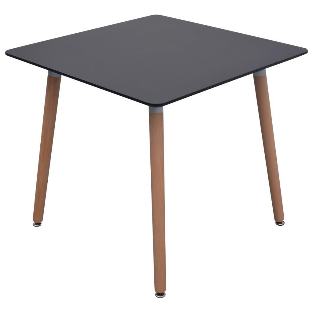 5 dalių valgomojo stalo ir kėdžių komplektas, juoda ir balta