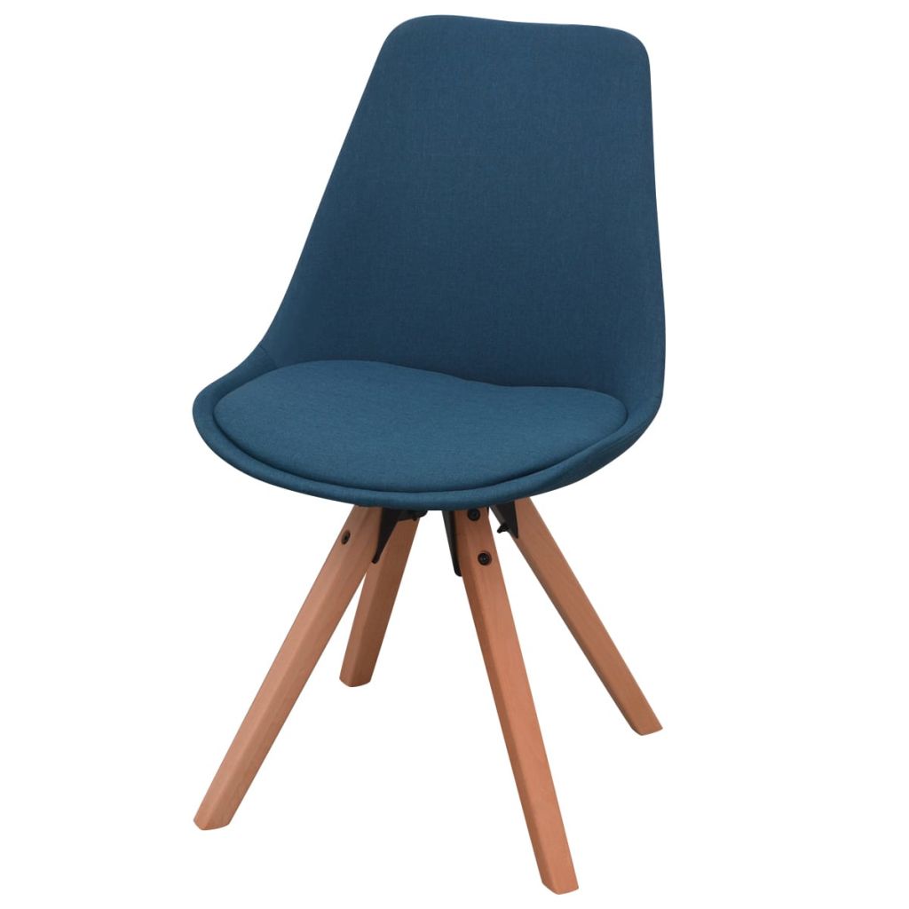Valgomojo kėdės, 2 vnt., audinys, mėlynos