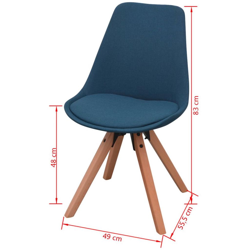 7 dalių valgomojo stalo ir kėdžių komplektas, balta ir mėlyna