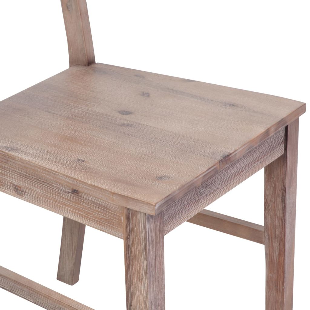 Valgomojo kėdės, 2vnt., masyvi akacijos mediena, 42x49x90cm