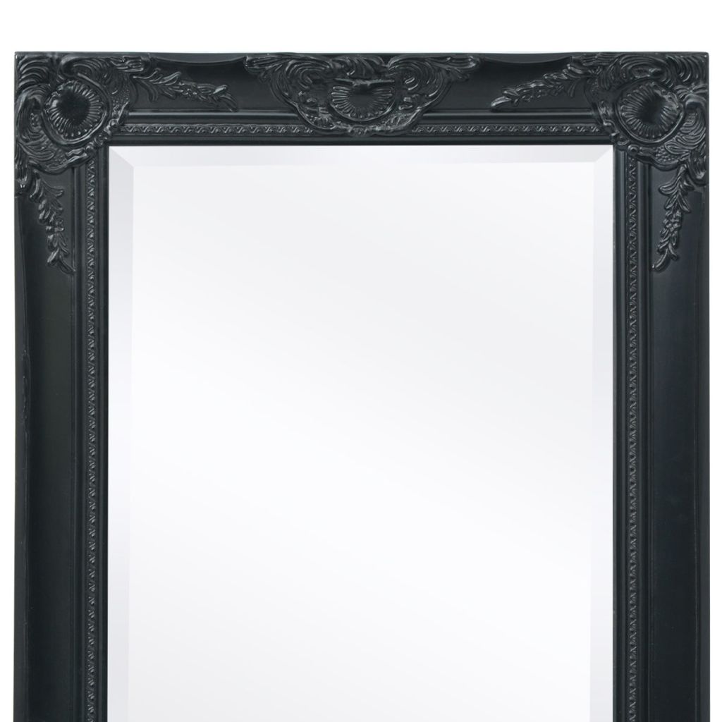 Sieninis veidrodis, barokinis stilius, 140x50 cm, juodas