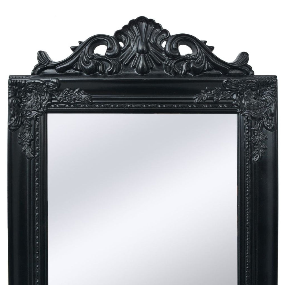 Pastatomas veidrodis, barokinio stiliaus, 160x40 cm, juodas