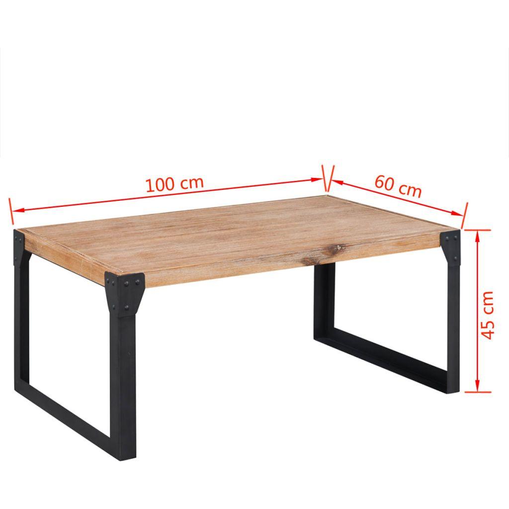 Kavos staliukas, tvirta akacijos mediena, 100x60x45 cm