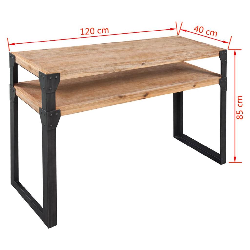 Konsolinis staliukas, tvirta akacijos mediena, 120x40x85 cm