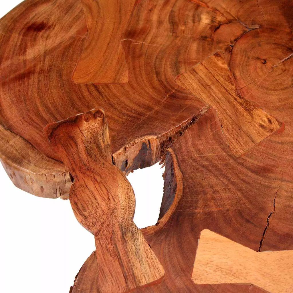 Kavos staliukas, masyvi akacijos mediena, (55-60)x40 cm
