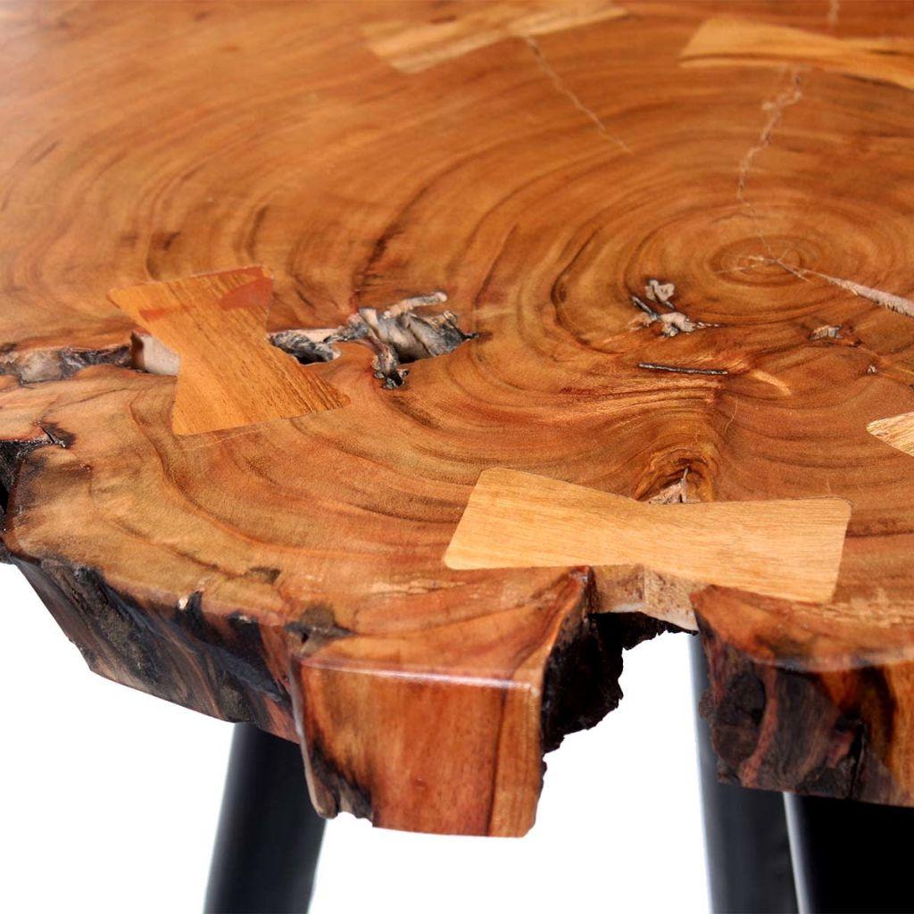Baro stalas, masyvi akacijos mediena, (55-60)x110 cm