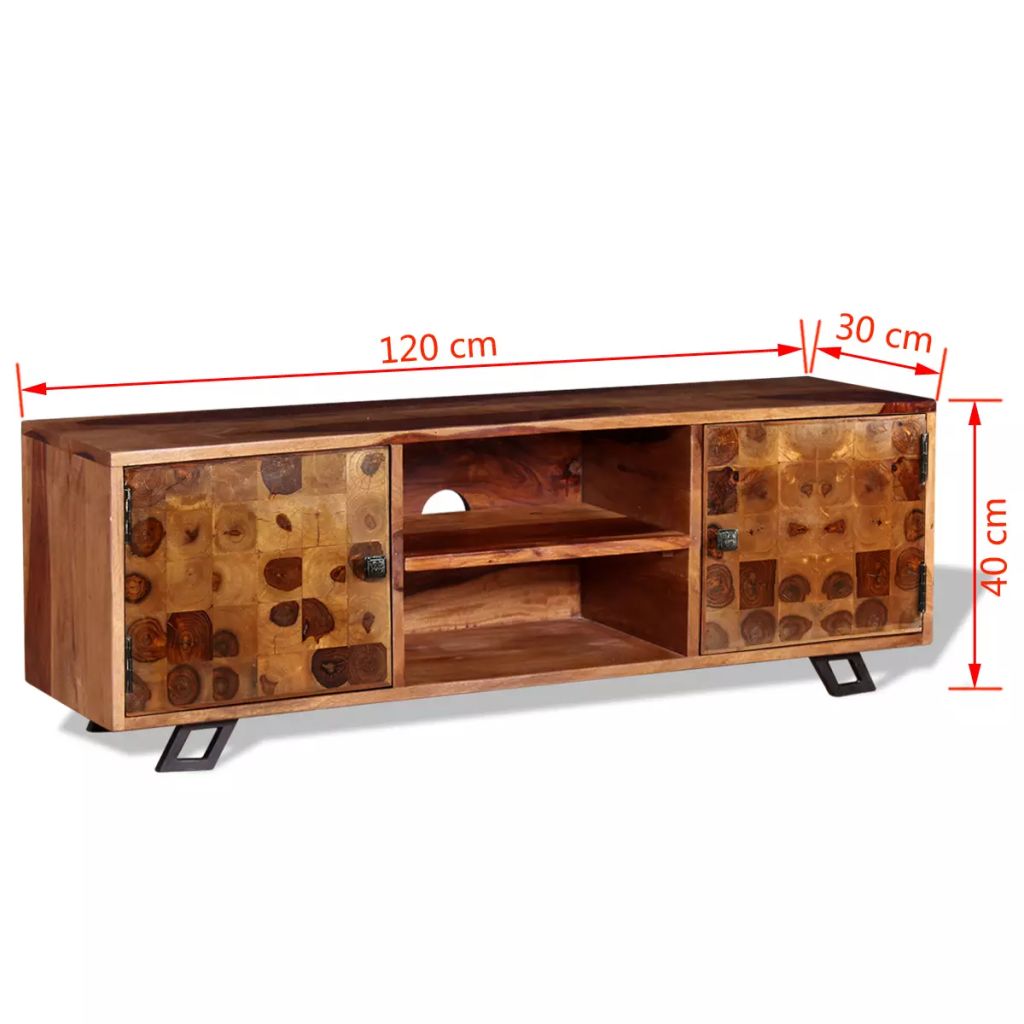 TV spintelė, tvirta rausvosios dalbergijos mediena, 120x30x40cm