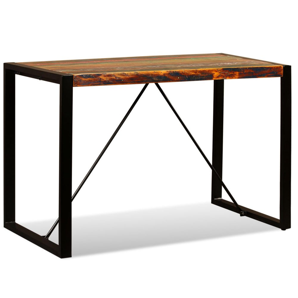 Valgomojo stalas, masyvi perdirbta mediena, 120cm