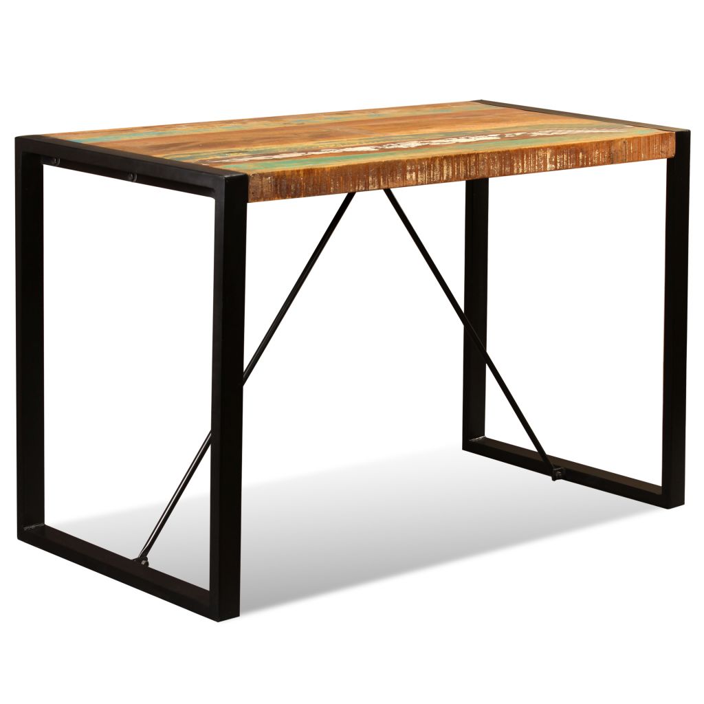 Valgomojo stalas, masyvi perdirbta mediena, 120cm