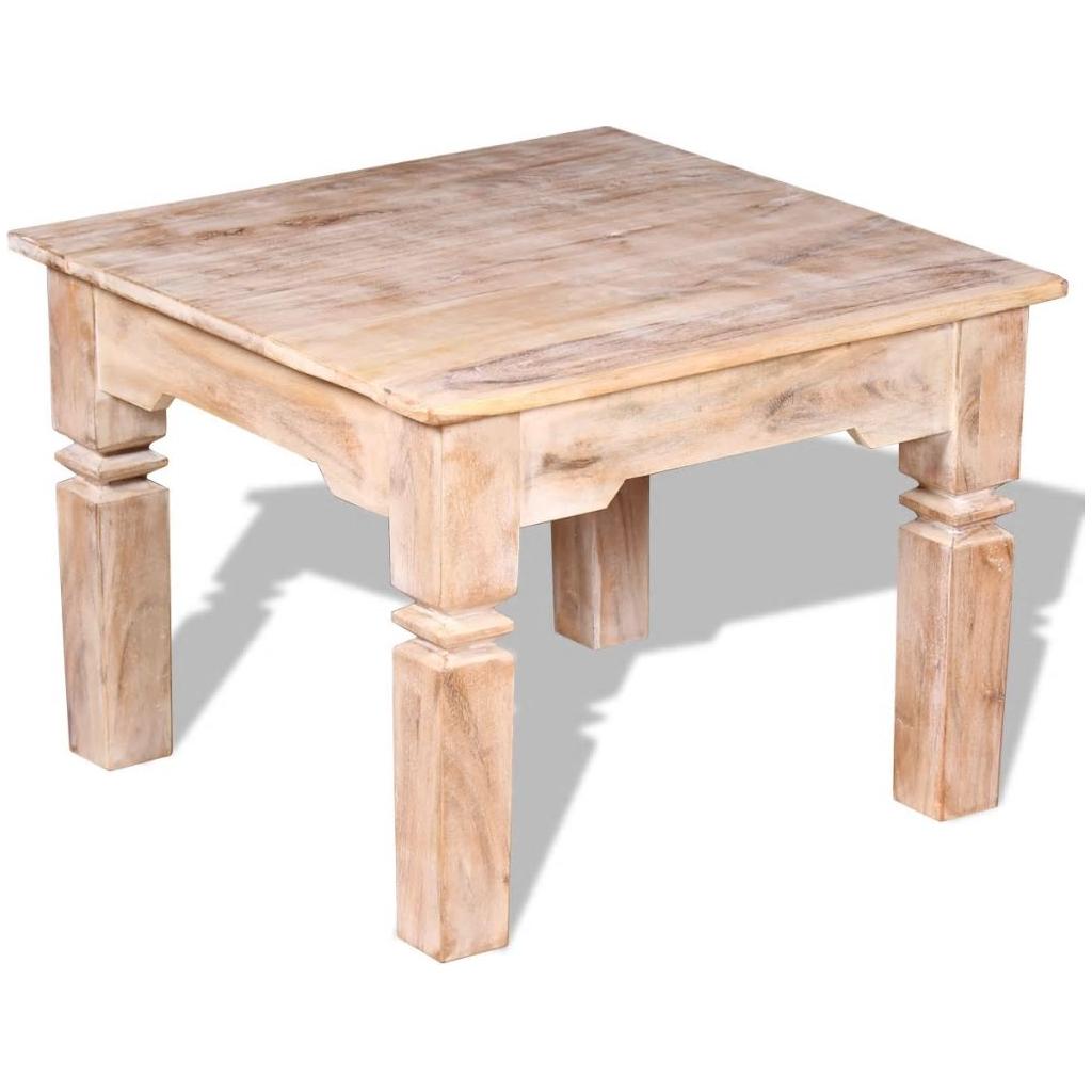 Kavos staliukas, akacijos mediena, 60x60x45 cm