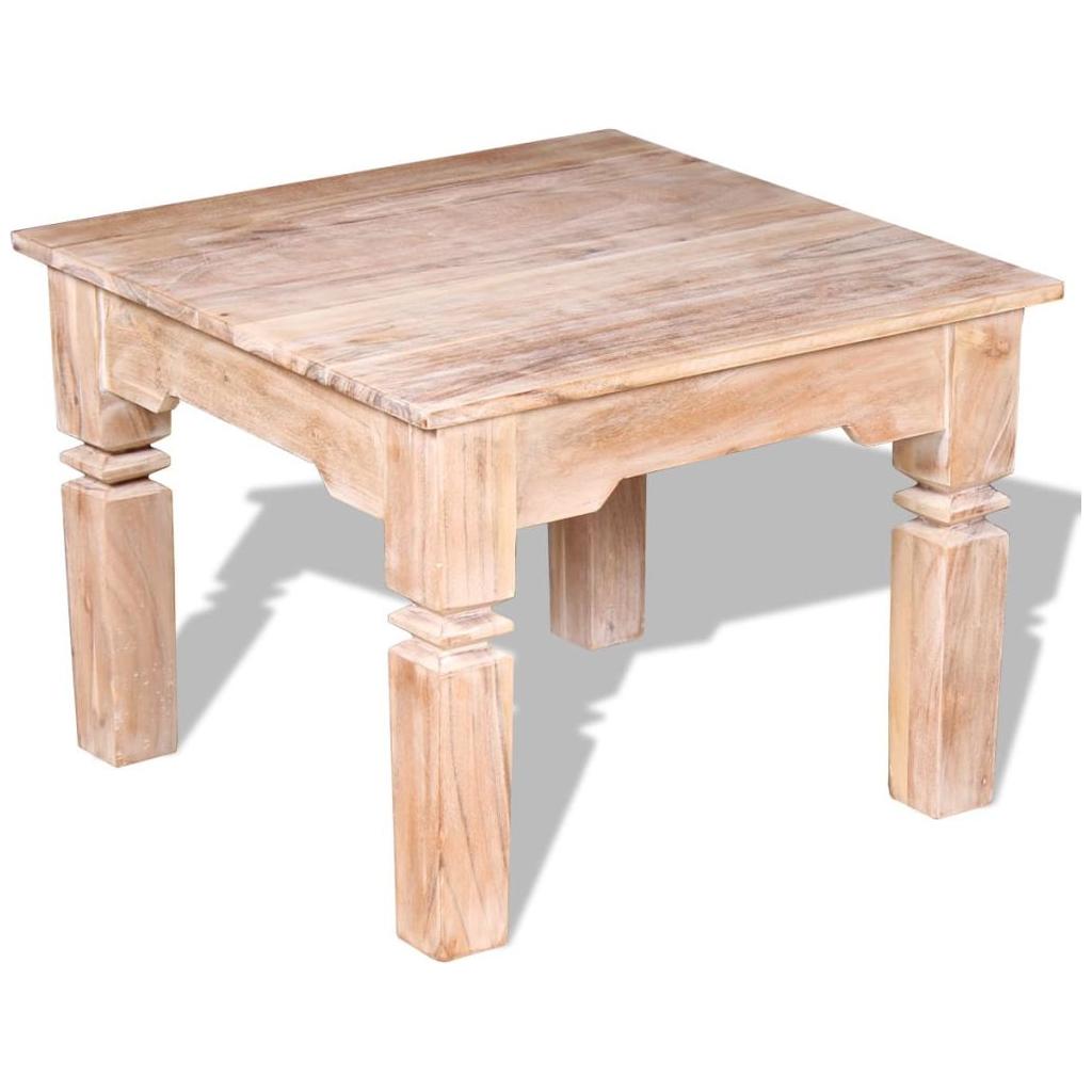 Kavos staliukas, akacijos mediena, 60x60x45 cm