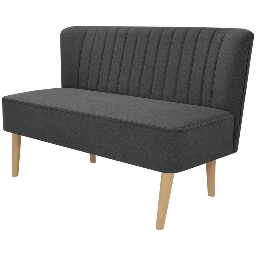Sofa, audinys, 117x55,5x77cm, tamsiai pilka