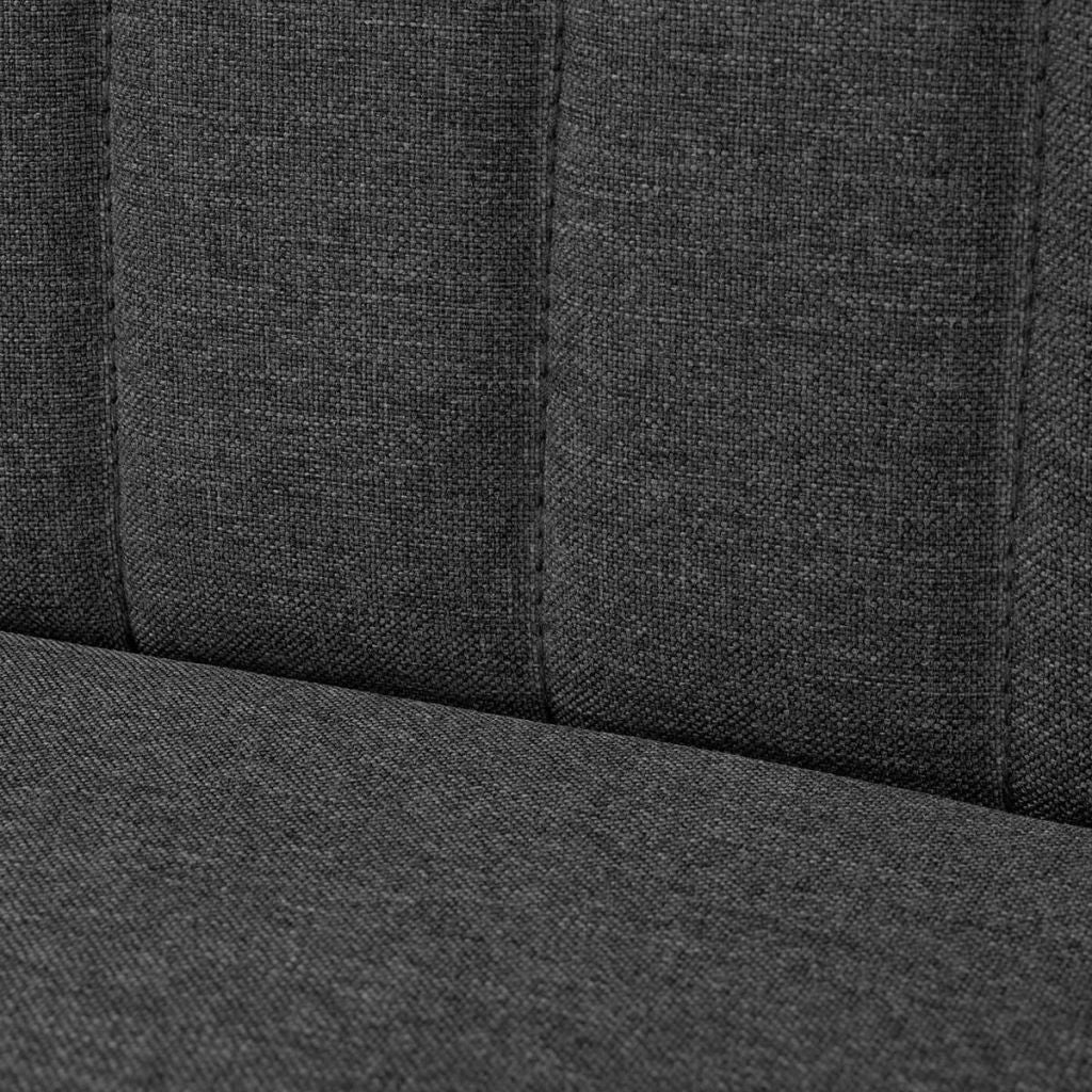 Sofa, audinys, 117x55,5x77cm, tamsiai pilka
