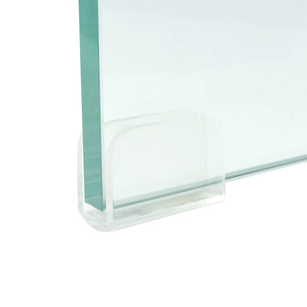TV stovas/monitoriaus pakyla, skaidrus stiklas, 40x25x11 cm