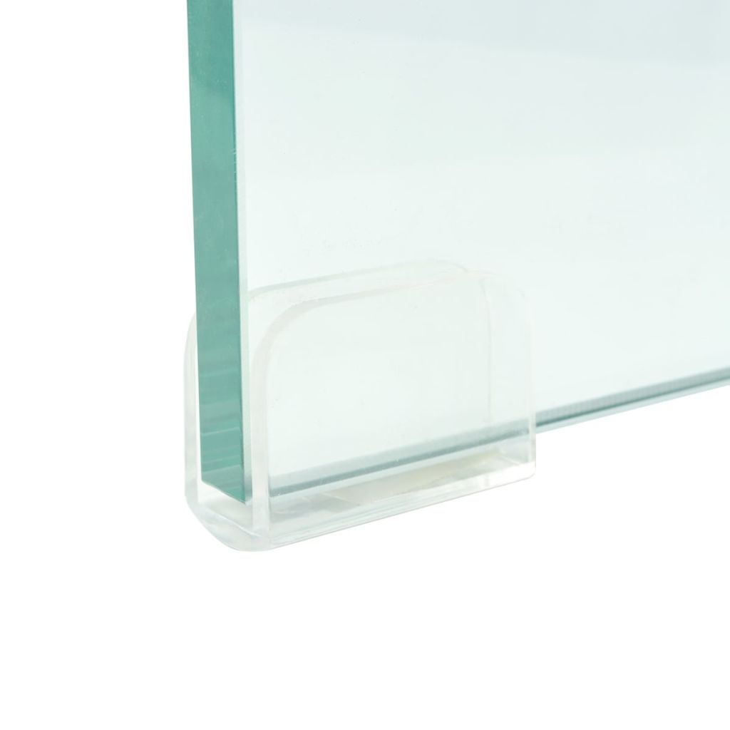 TV stovas/monitoriaus pakyla, skaidrus stiklas, 120x30x13 cm