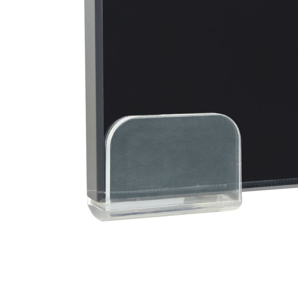 TV stovas/monitoriaus pakyla, juodas stiklas, 40x25x11 cm