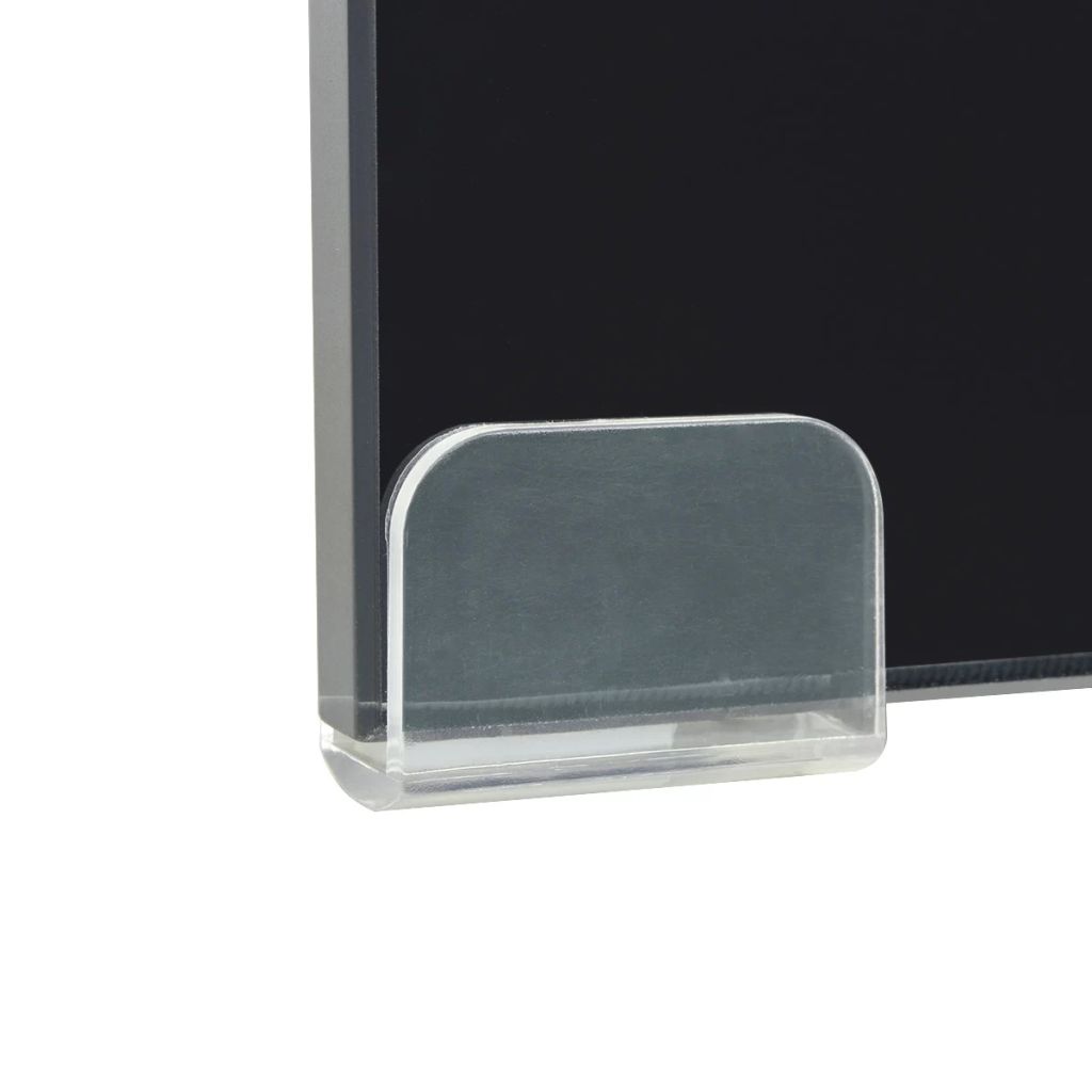 TV stovas/monitoriaus pakyla, juodas stiklas, 100x30x13 cm