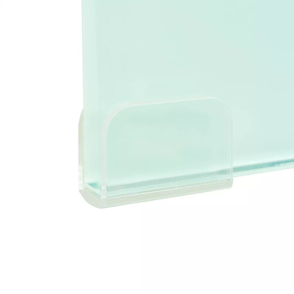 TV stovas/monitoriaus pakyla, baltas stiklas, 70x30x13 cm