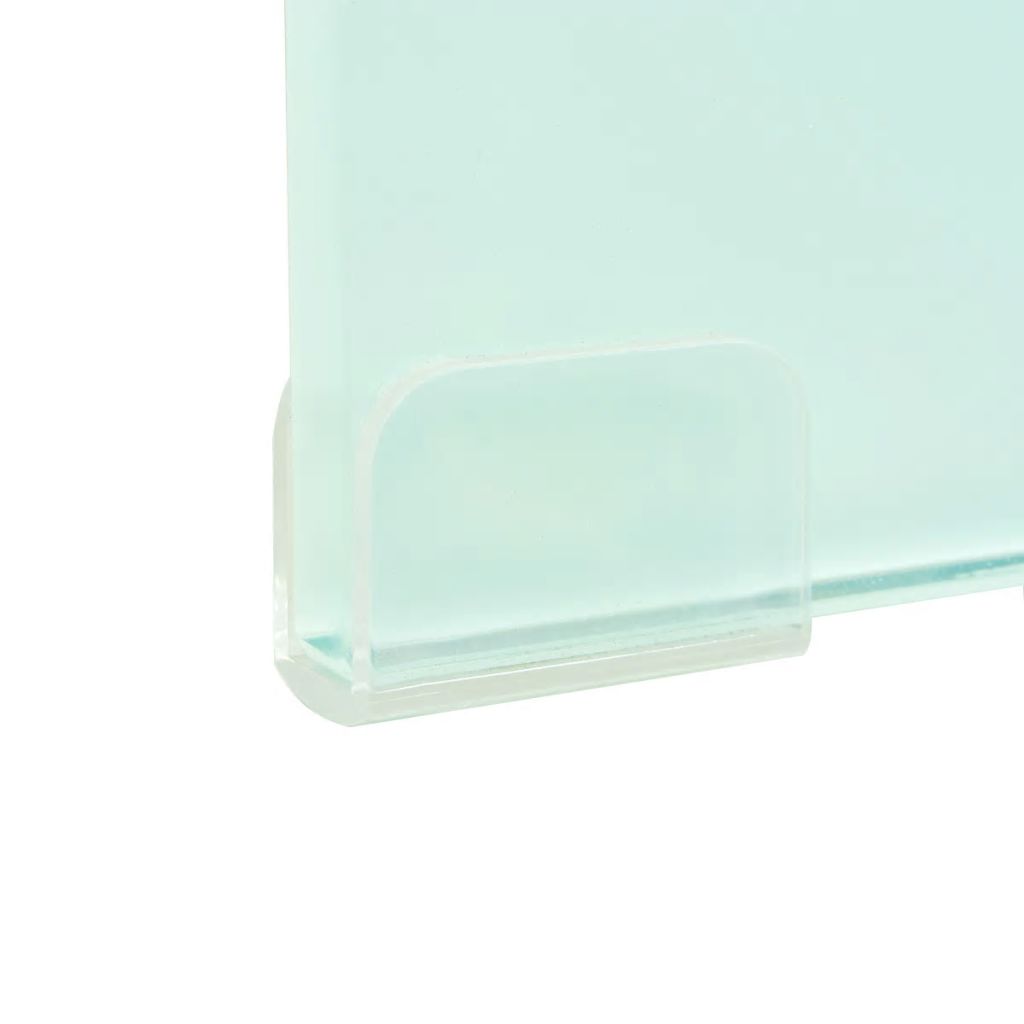TV stovas/monitoriaus pakyla, baltas stiklas, 120x30x13 cm