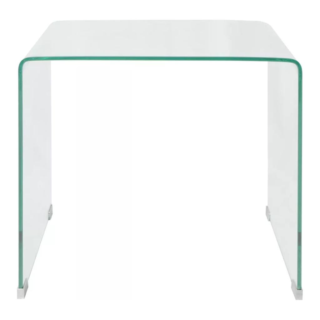 Kavos staliukas, grūdintas stiklas, 49,5x50x45 cm, skaidrus