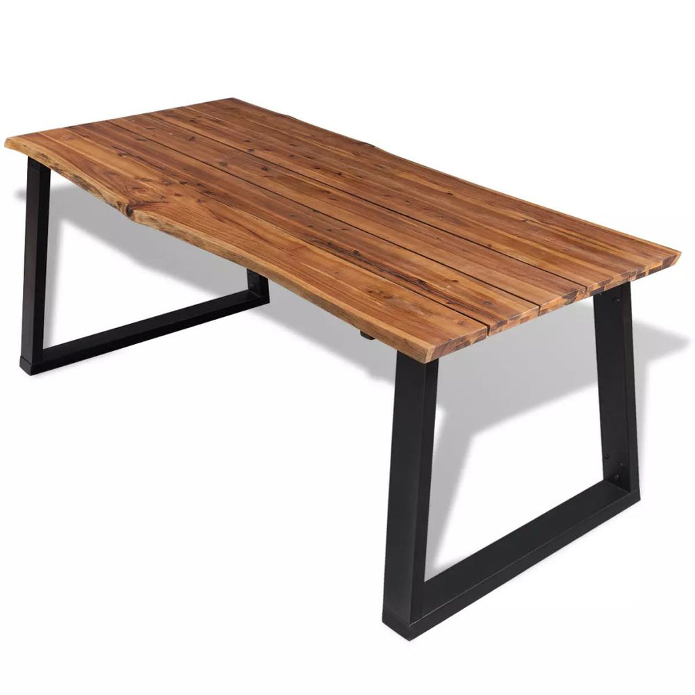Valgomojo stalas, tvirta akacijos mediena, 180x90 cm