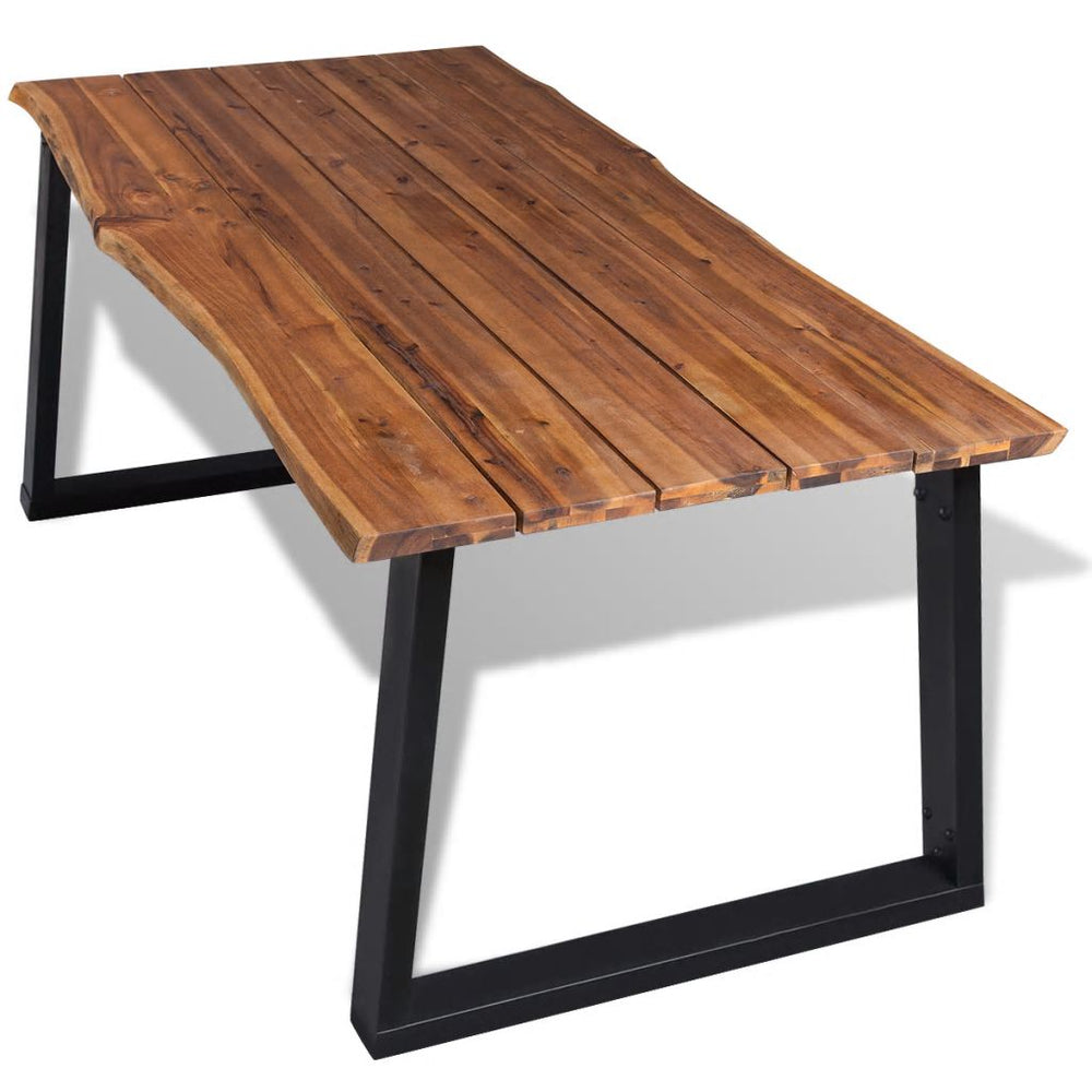 Valgomojo stalas, tvirta akacijos mediena, 180x90 cm