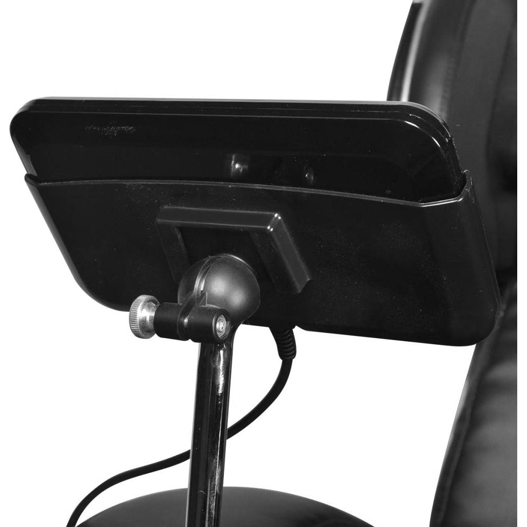 Elektrinis masažinis krėslas, dirbtinė oda, juodas