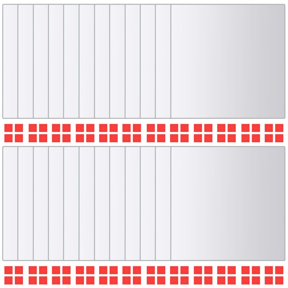 Veidrodinės plytelės, 24vnt., kvadrato forma, stiklas
