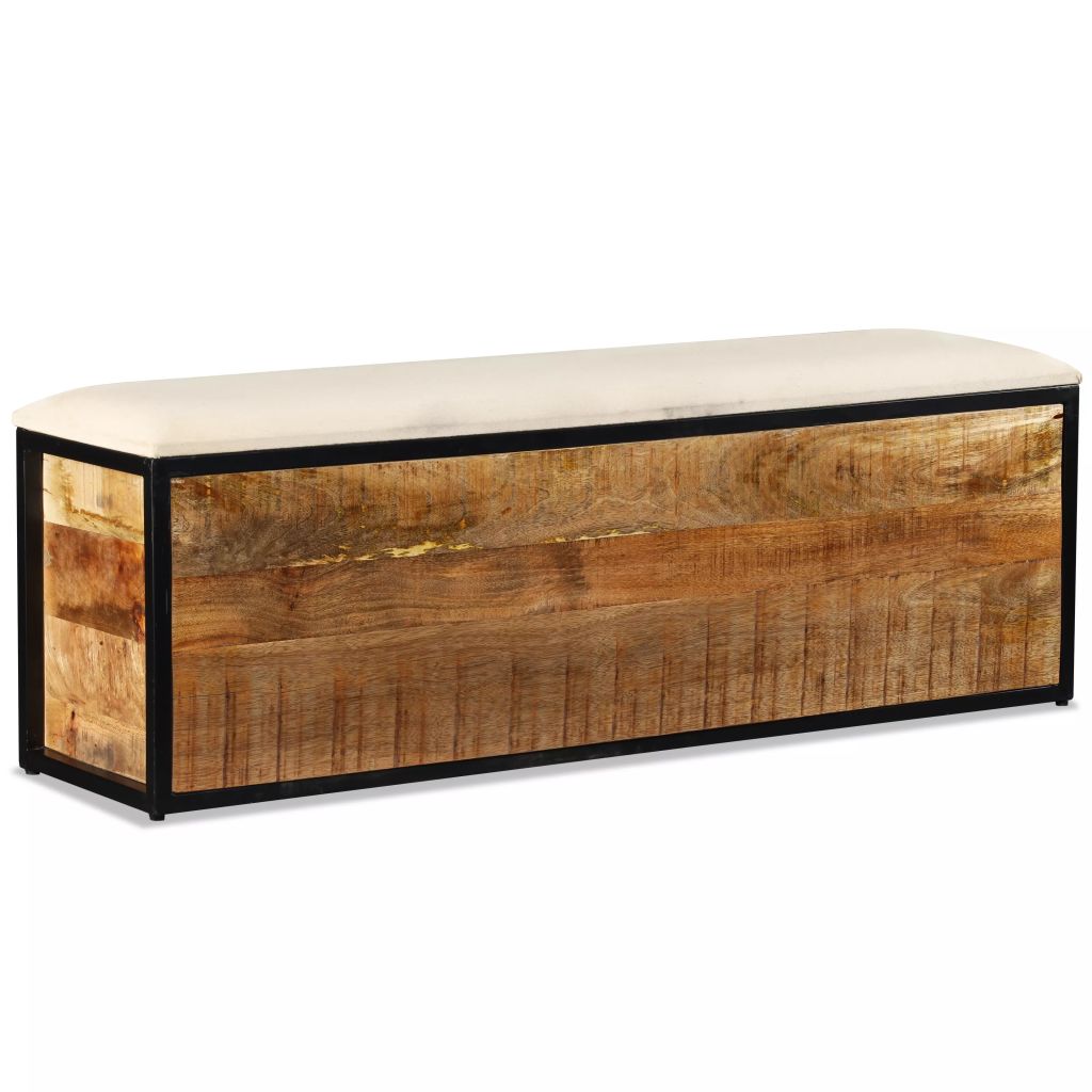 Suolas-daiktadėžė, tvirta mango mediena, 120x30x40 cm
