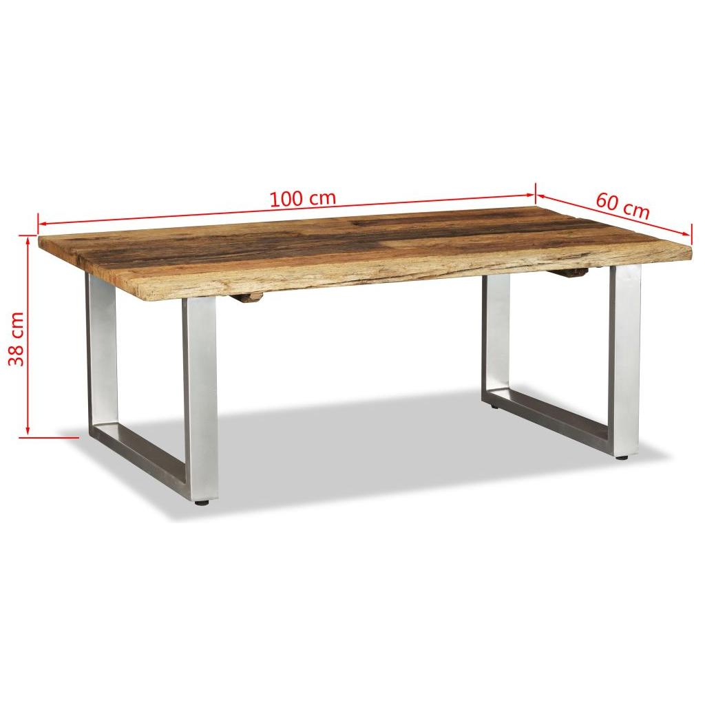 Kavos staliukas iš perdirbtos medienos 100x60x38cm