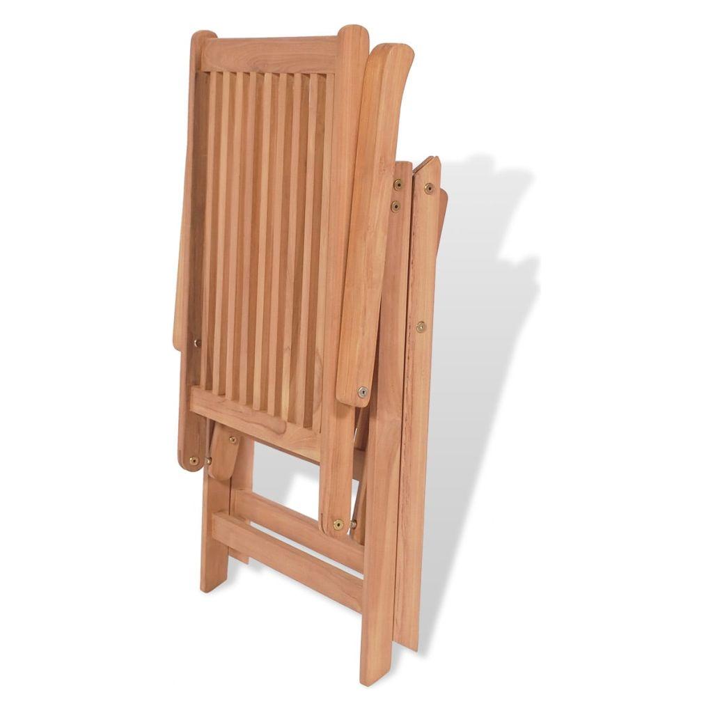 Atlošiamos sodo kėdės, 2 vnt., tikmedžio mediena