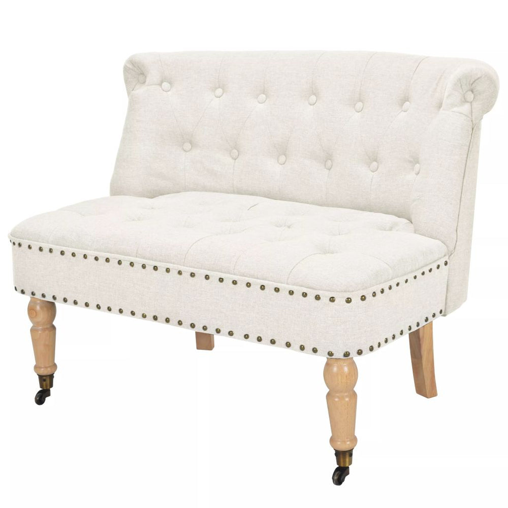 Sofa, audinys, 94x67x76 cm, baltos spalvos