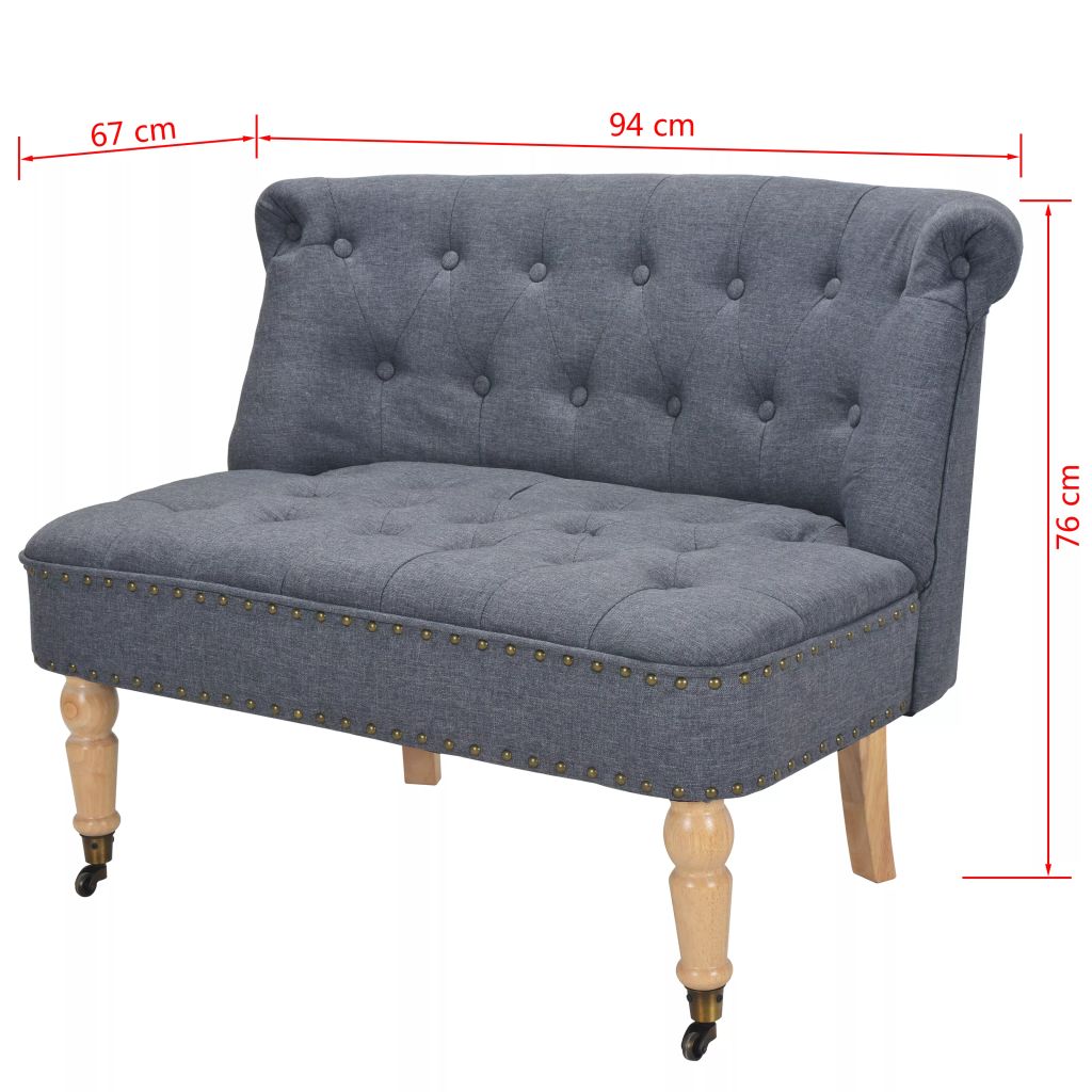 Sofa, audinys, 94x67x76cm, tamsiai pilkos spalvos