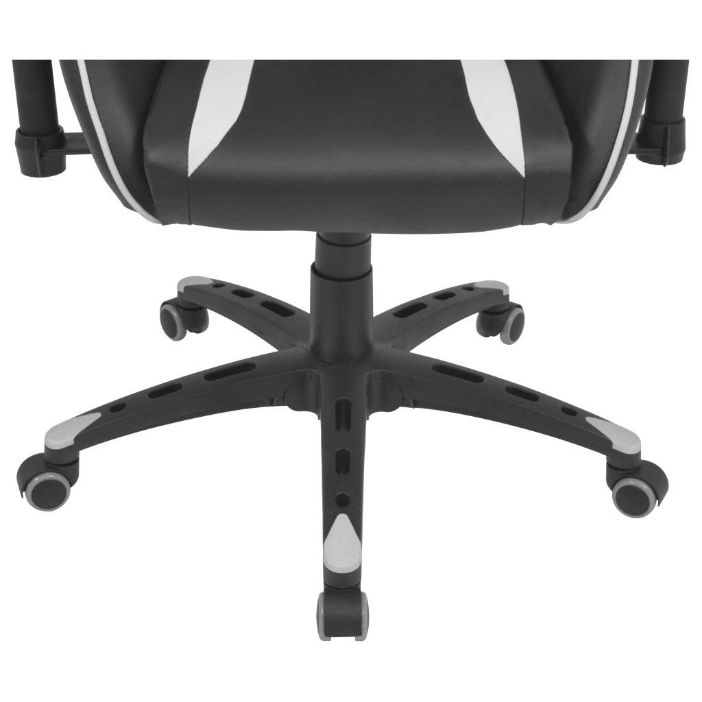 Atlošiama biuro/žaidimų kėdė, dirbtinė oda, balta