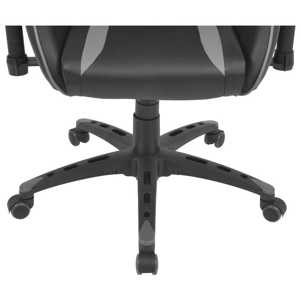 Atlošiama biuro/žaidimų kėdė, dirbtinė oda, pilka