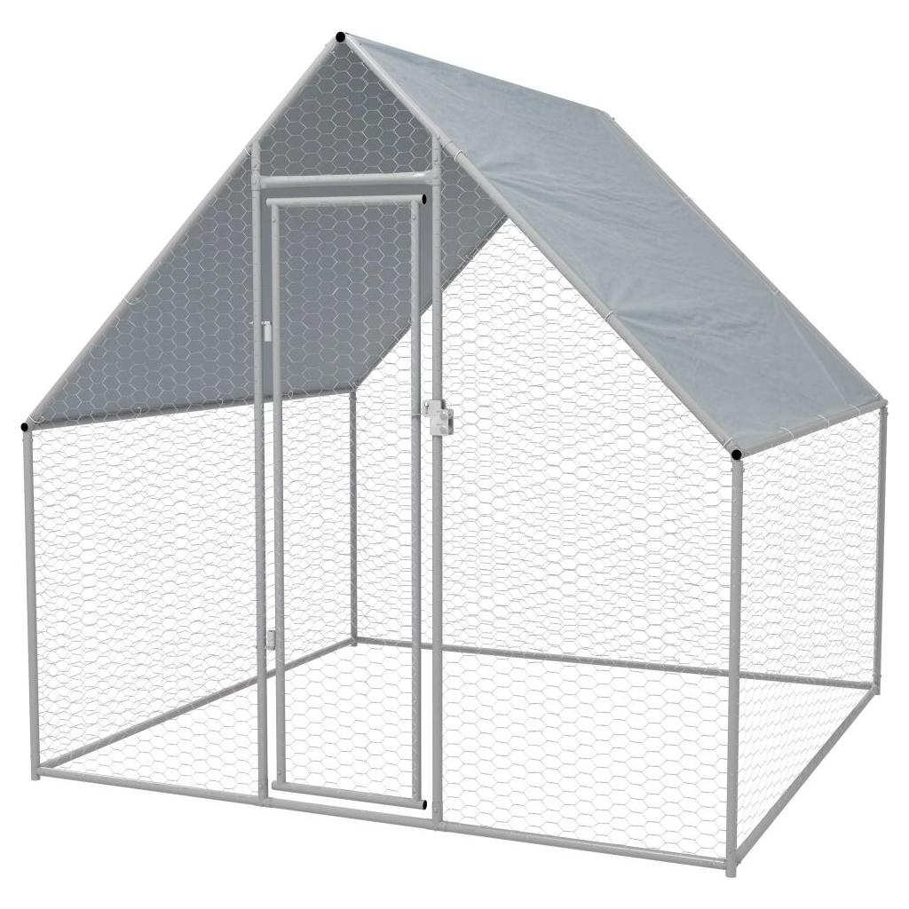 Lauko narvas viščiukams, cinkuotas plienas, 2x2x2 m
