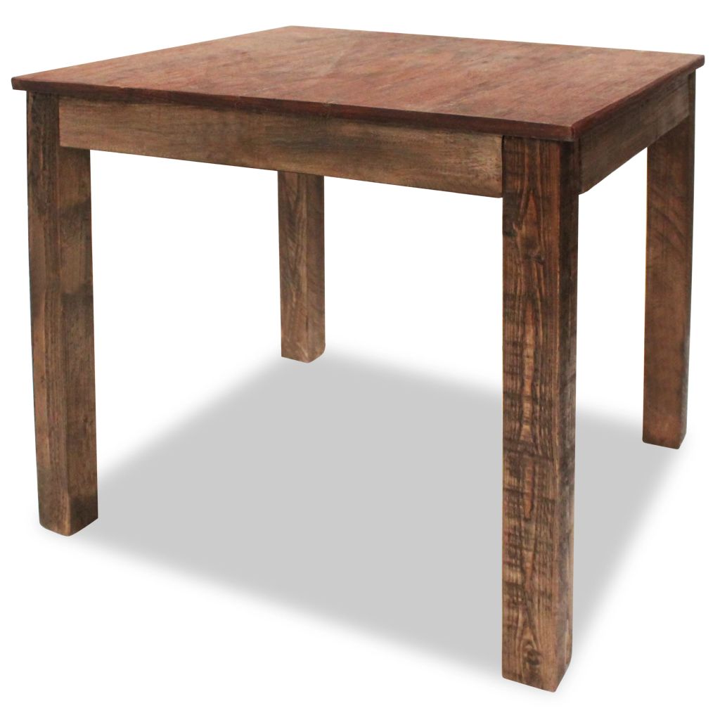 Valgomojo stalas, masyvi perdirbta mediena, 82x80x76cm