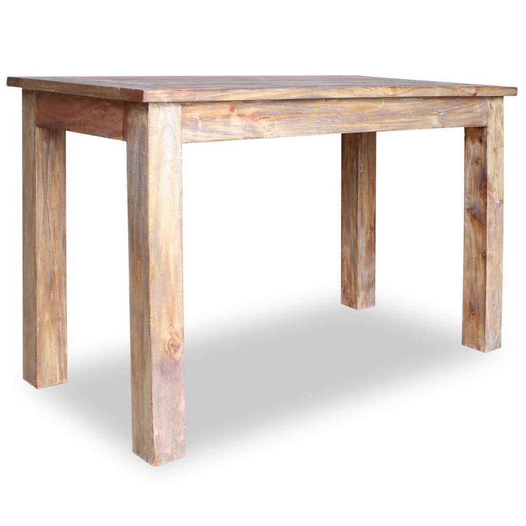 Valgomojo stalas, masyvi perdirbta mediena, 120x60x77cm