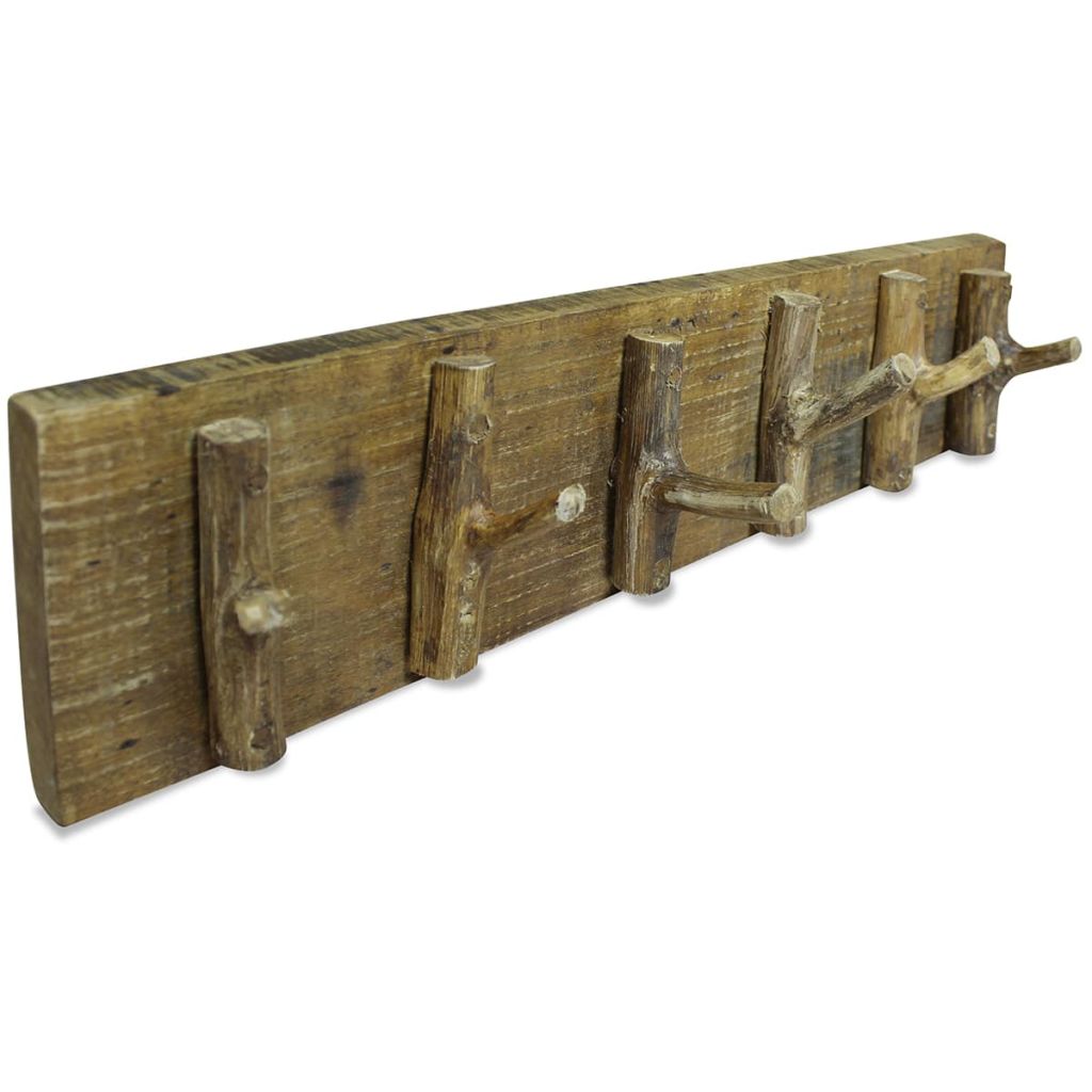 Paltų kabykla, perdirbtos medienos masyvas, 60x15cm