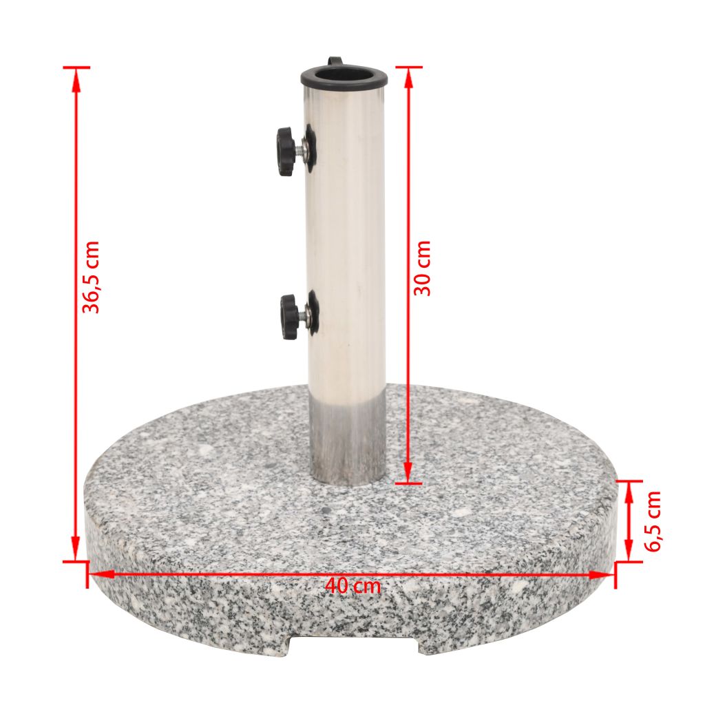 Skėčio stovas, granitas, apvalus, 22kg