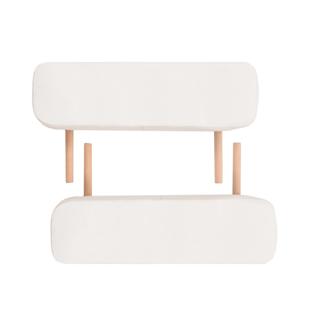 Sulanks. masaž. stalo ir kėdės komp., 2 zonų, 10cm stor., balt.