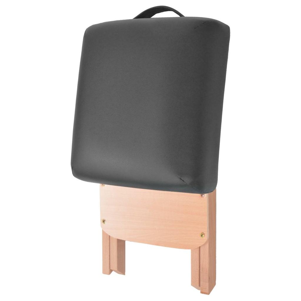 2 zonų sulankst. masaž. stalo ir kėdės komp., 10cm stor., juod.