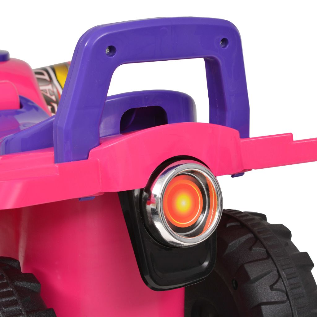 Vaikiškas džipas su garsu ir šviesomis, rožinis ir violetinis