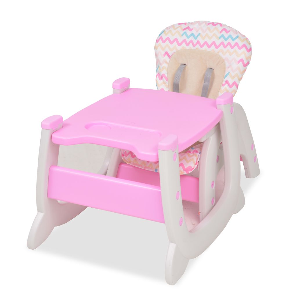 Trys viename sulankstoma vaikiška kėdutė, rožinė