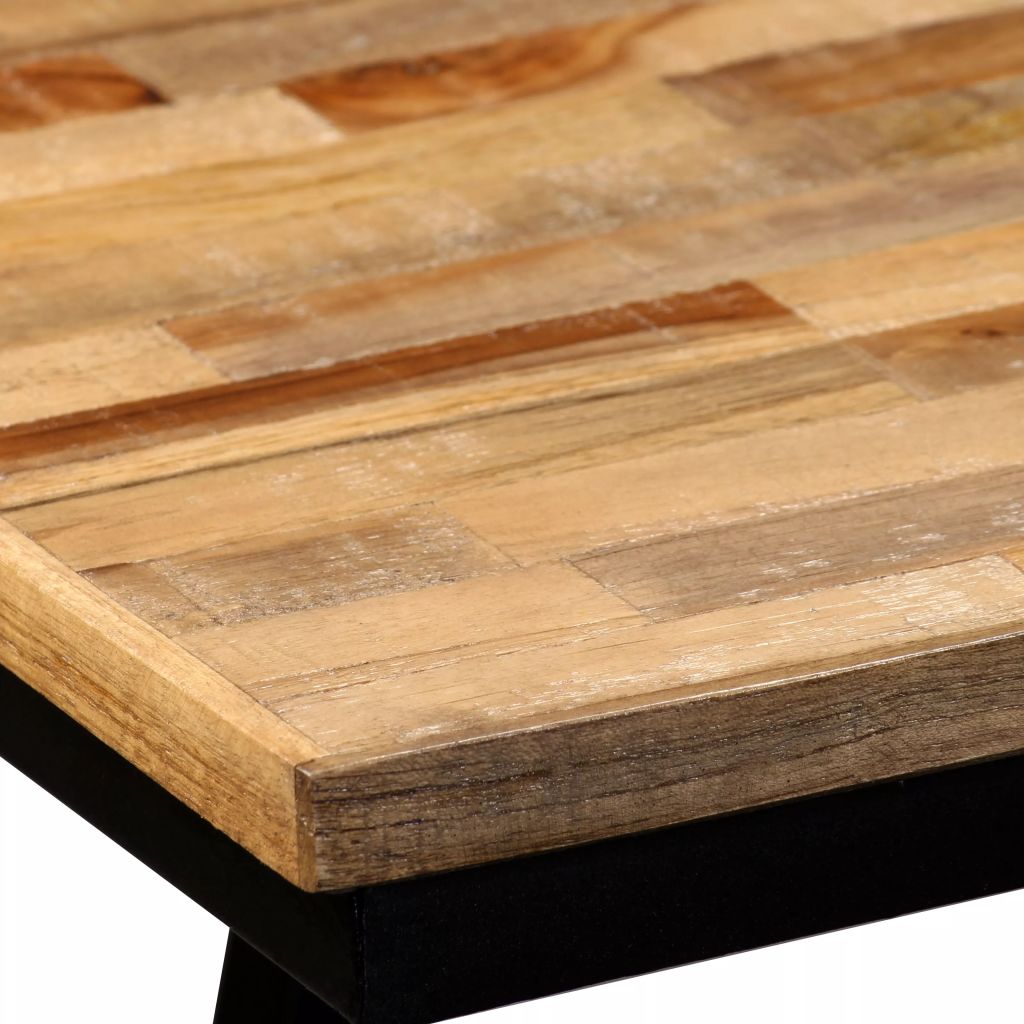 Suoliukas, perdirbta tikmedžio mediena ir plienas, 110x35x45cm